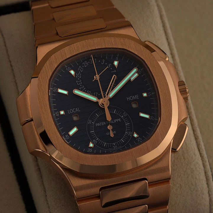 Nautilus Travel Time Chronograph 5990/1R — صورة من إدراج المورّد لهذه المواصفات، زاوية 2